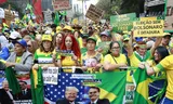 Supporters of Bolsonaro took to the streets last weekend to express support to the Brazilian former president. Photo Sebastiao Moreira/EPA  