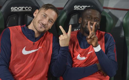Rudiger to Rome with Francesco Totti. Getty Images