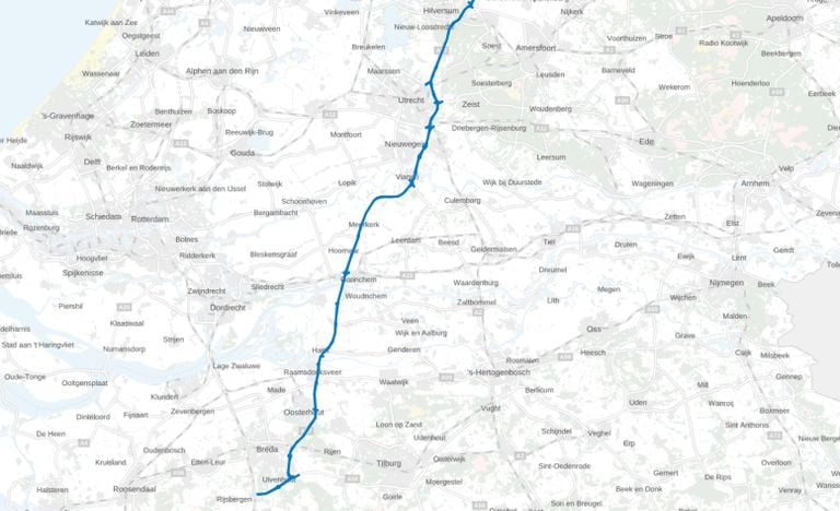 The closure of the A27 (image: Rijkswaterstaat).