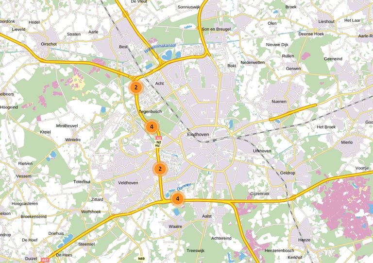 The closure of the N2 (photo: Rijkswaterstaat)