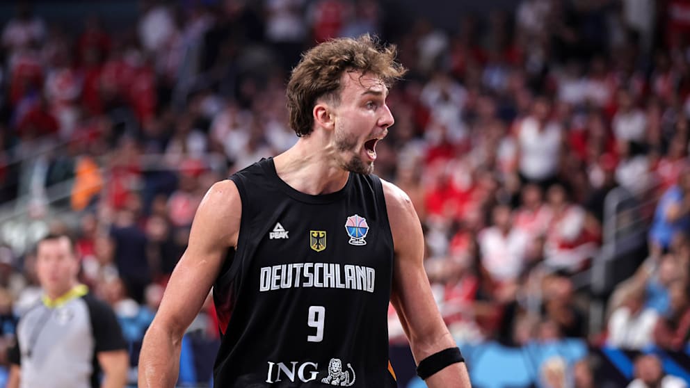 Franz Wagner (24) jubelt während des hochdramatischen Finales