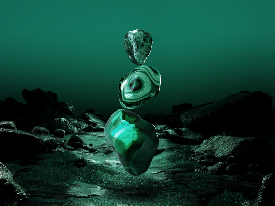 The color deep green