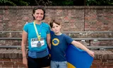Anastasia Bezerkha (42) and son Marko (11).