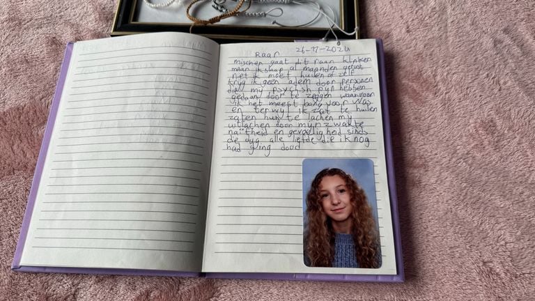 In Nina's diary, the parents read about the harassment (photo: Omroep Brabant).
