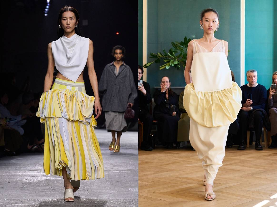 Bottega Veneta SS25 (Left), Carven SS25 (Right)
