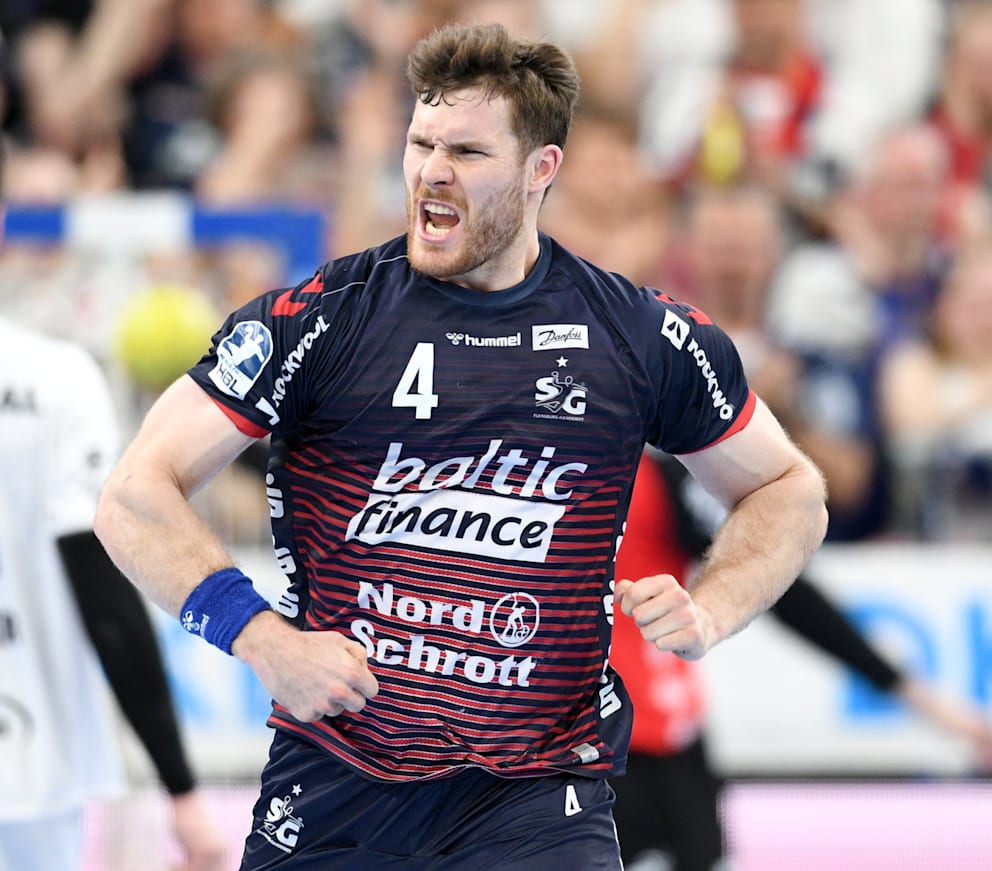 Zeigt seine Freude: SG-Kapitän Johannes Golla (27) ist froh, dass sein Team in die Spur gefunden hat