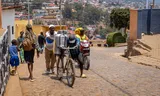 The wall of Kigali, the infamous climb in the World Cup course in the Rwandan capital, earlier this week. 