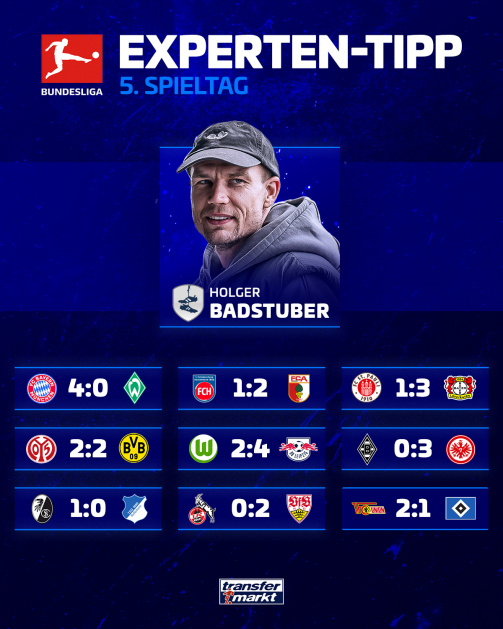 So Holger Badstuber typed the 5th Bundesliga matchday