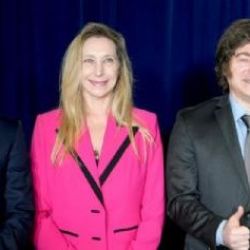 Luis Caputo, Karina Milei and Javier Milei | Photo: CEDOC