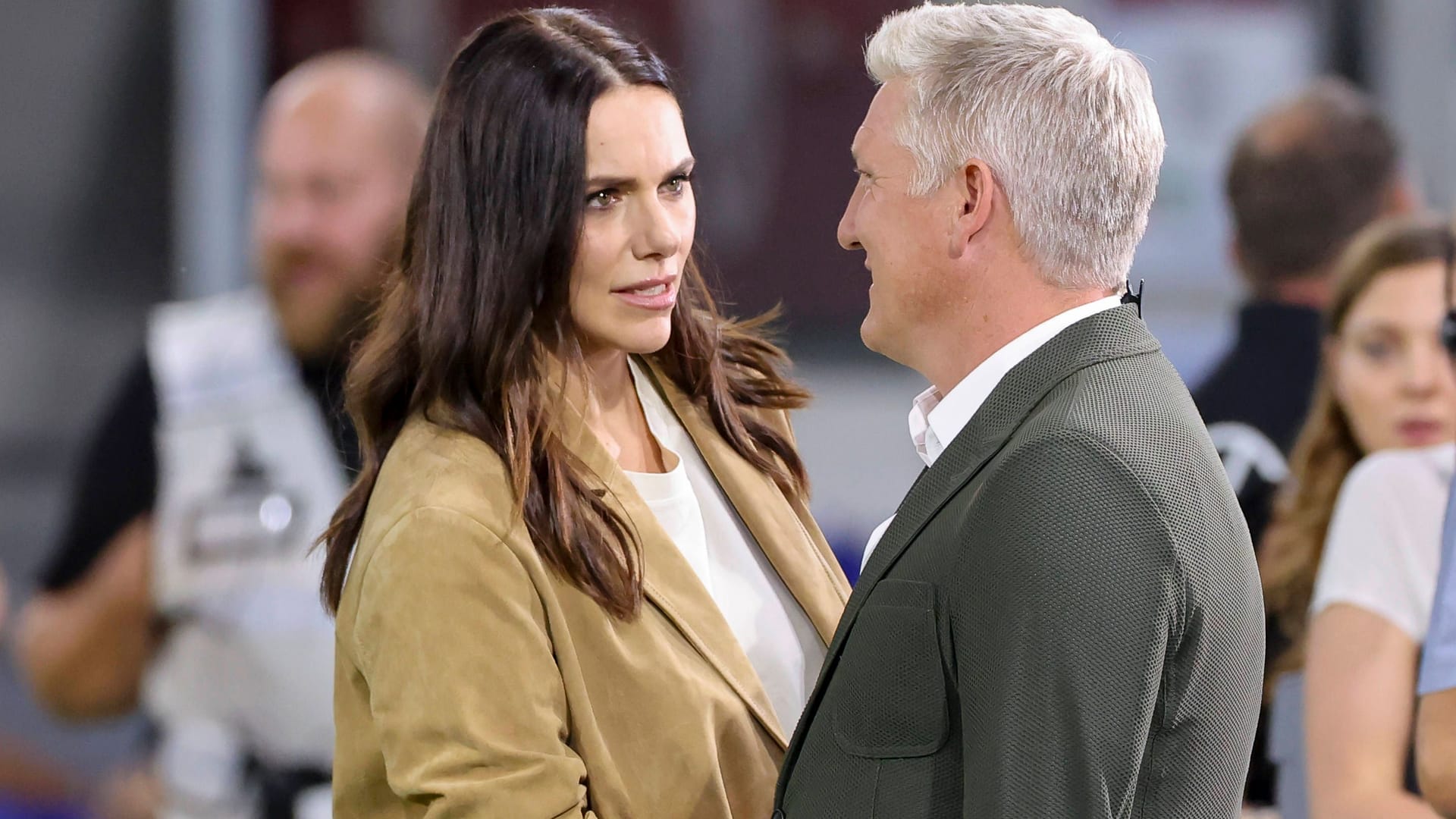 ARD presenter Sedlaczek (left) and expert Schweinsteiger: The two have been seen in the duo for the broadcaster's football broadcasts for years.