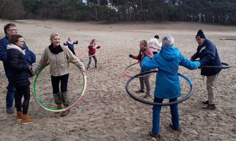A weekly hoop session on the sand drift in Rosmalen (photo: private).