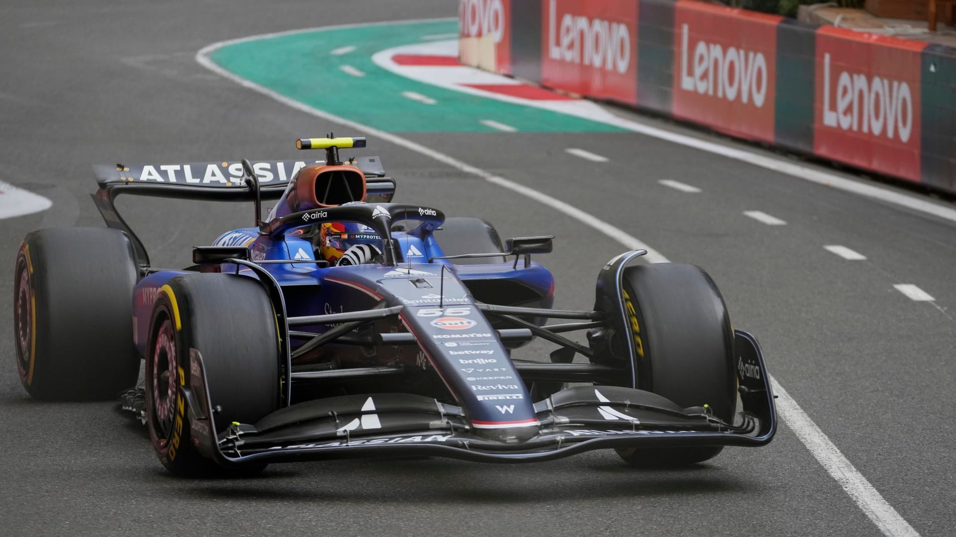 Carlos Sainz jr. During training in Baku.