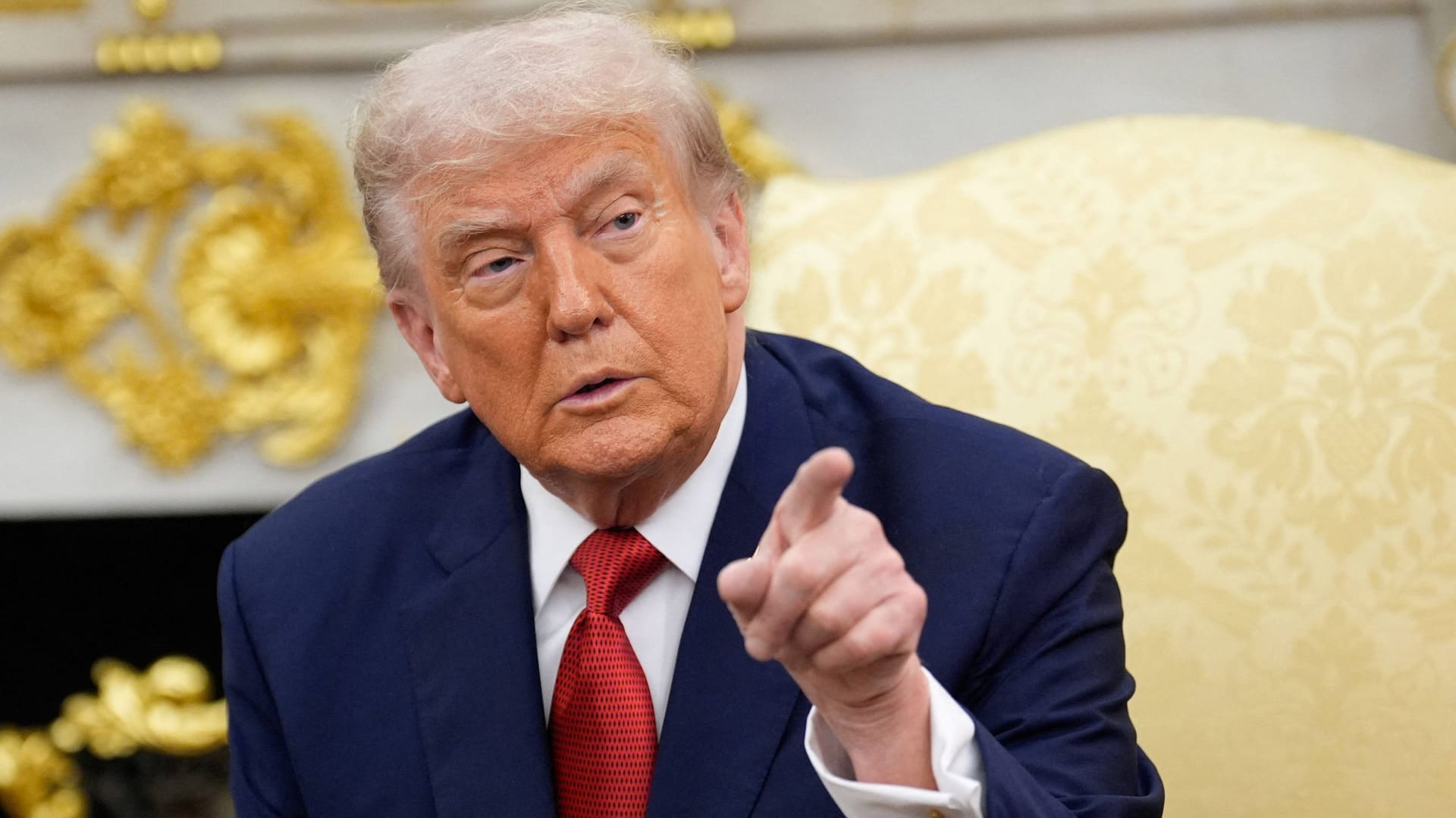 Donald Trump: The US President looks closely at some World Cup games.