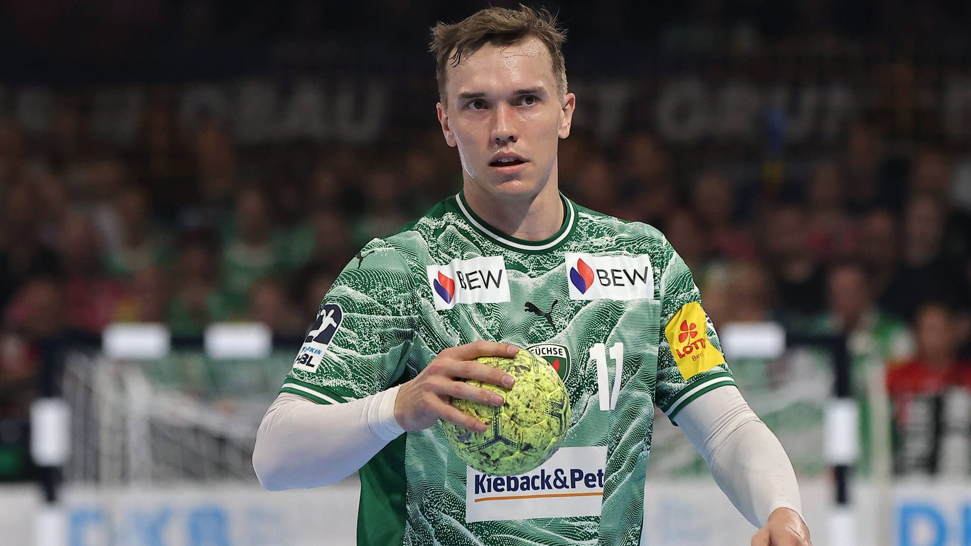 Lasse Andersson in the foxes Berlin jersey: The Dane has been playing at the capital club since 2020.