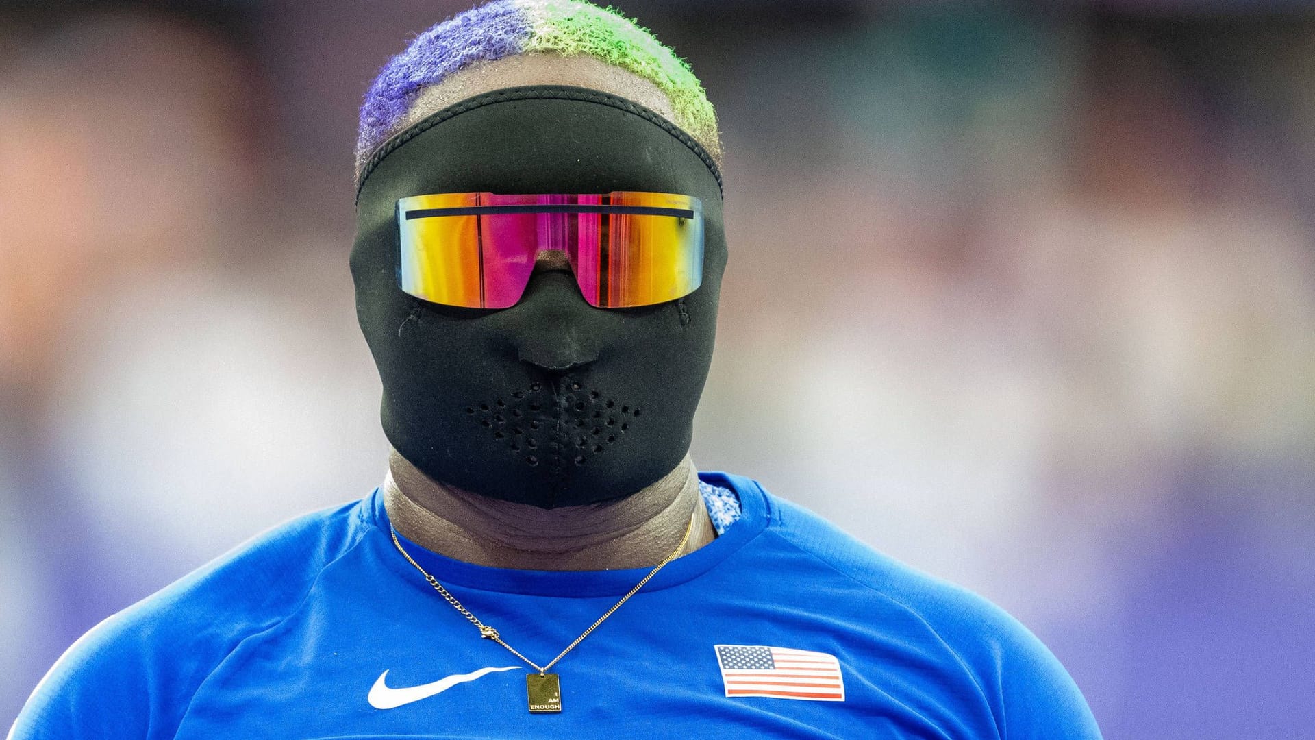 Raven Saunders: The shot put is striking due to her look.