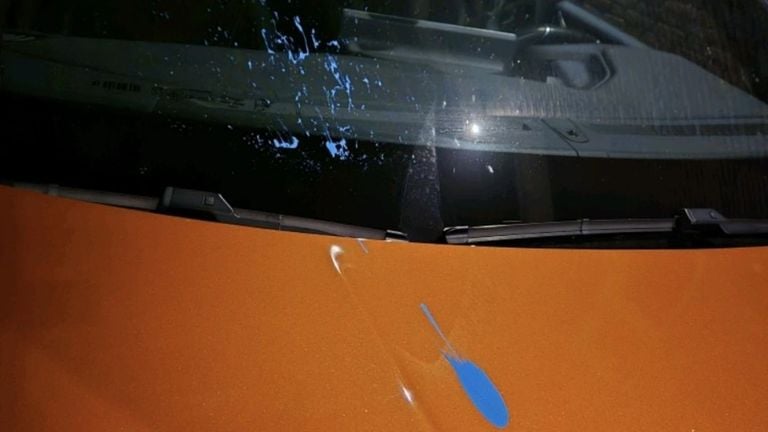 The paint on Paul's car (photo: LinkedIn Paul van Tatenhove).