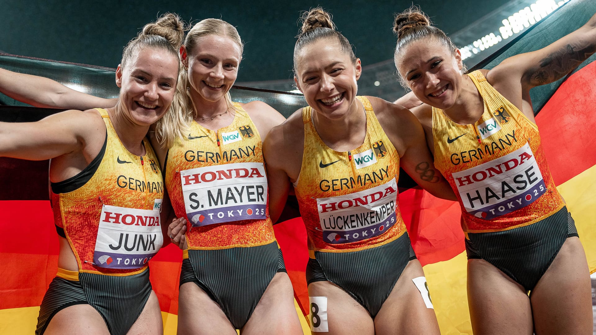 Cheers at the German season: The quartet got bronze.