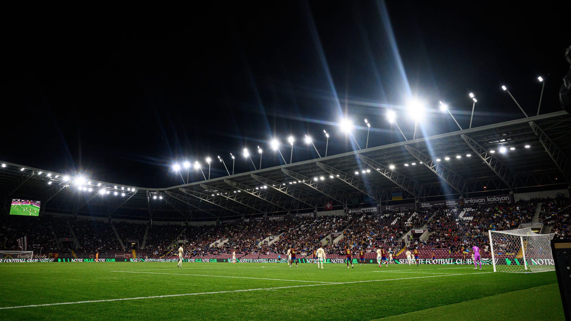 The Stade de Genève: Here the ball between the Swiss and Sweden team is to roll.