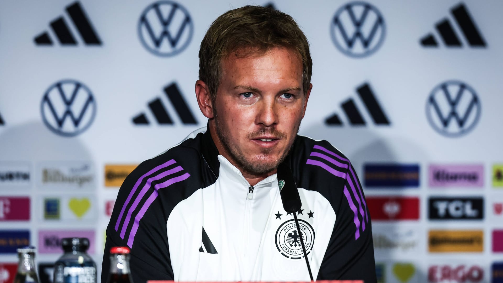 National coach Julian Nagelsmann at the DFB press conference before the Northern Ireland game: most recently there were three defeats in a row for the German national team.