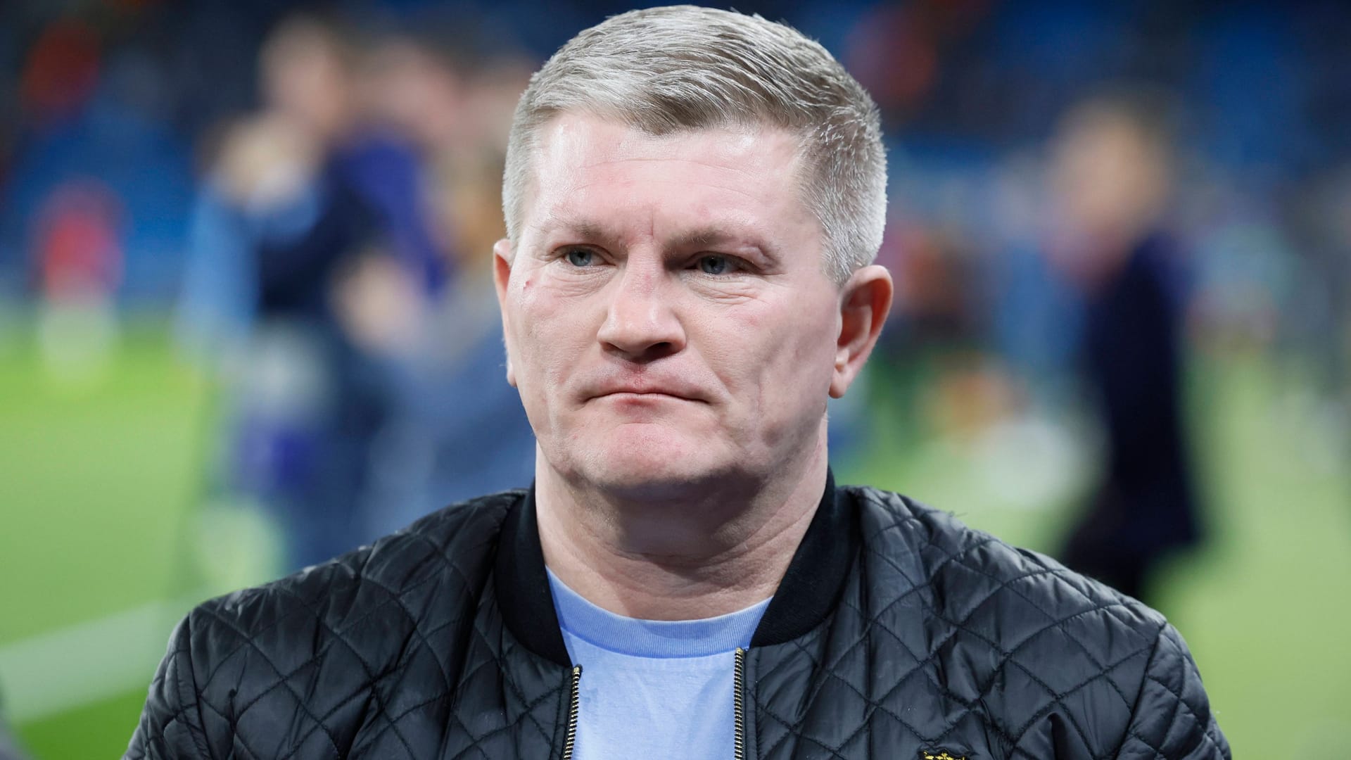 Ricky Hatton, here on the edge of a Champions League game of his favorite club Manchester City in autumn 2024: The boxer was a big fan of the "Sky blues".