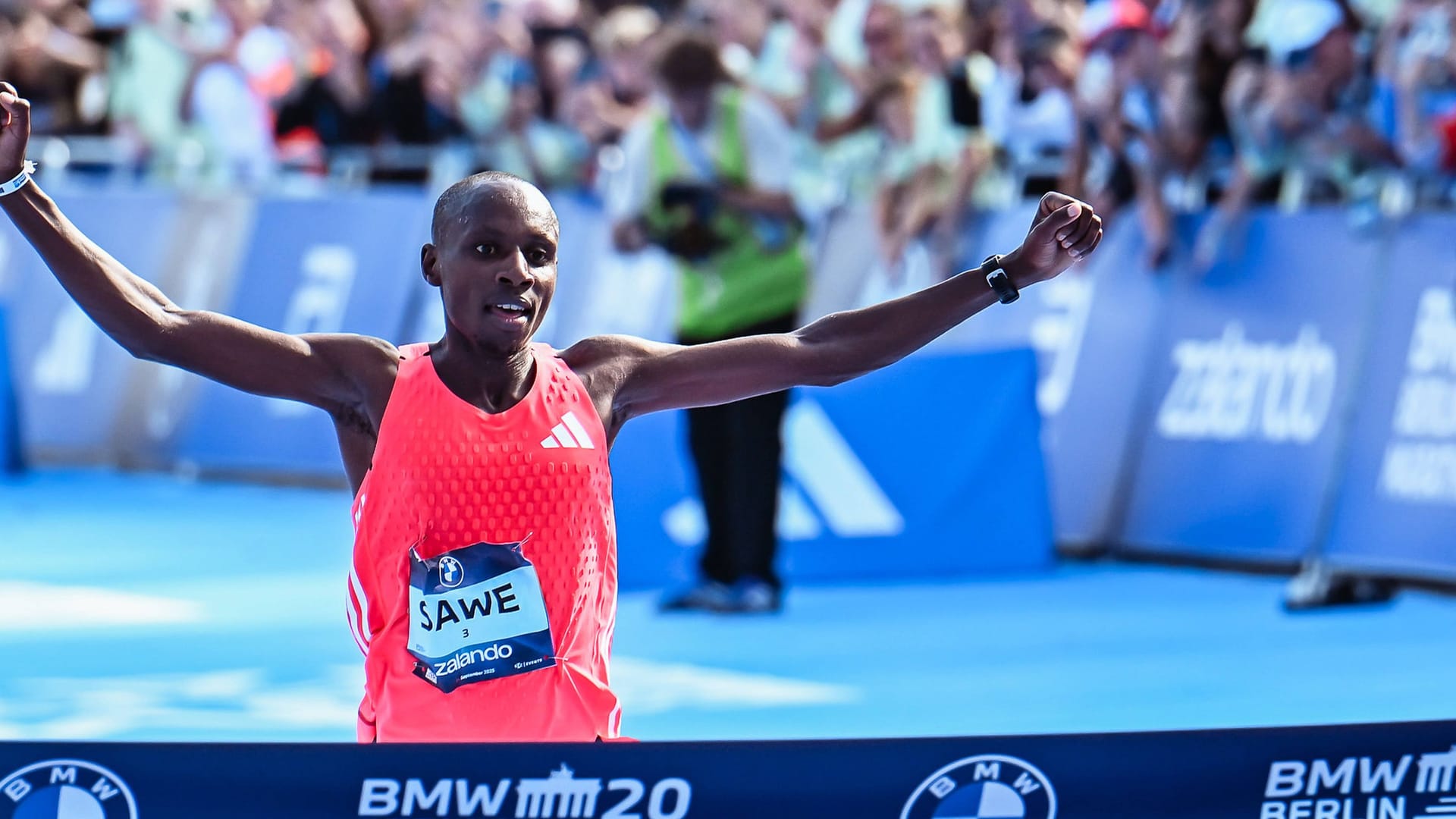 Sabastian Sawe: He won the marathon in Berlin.