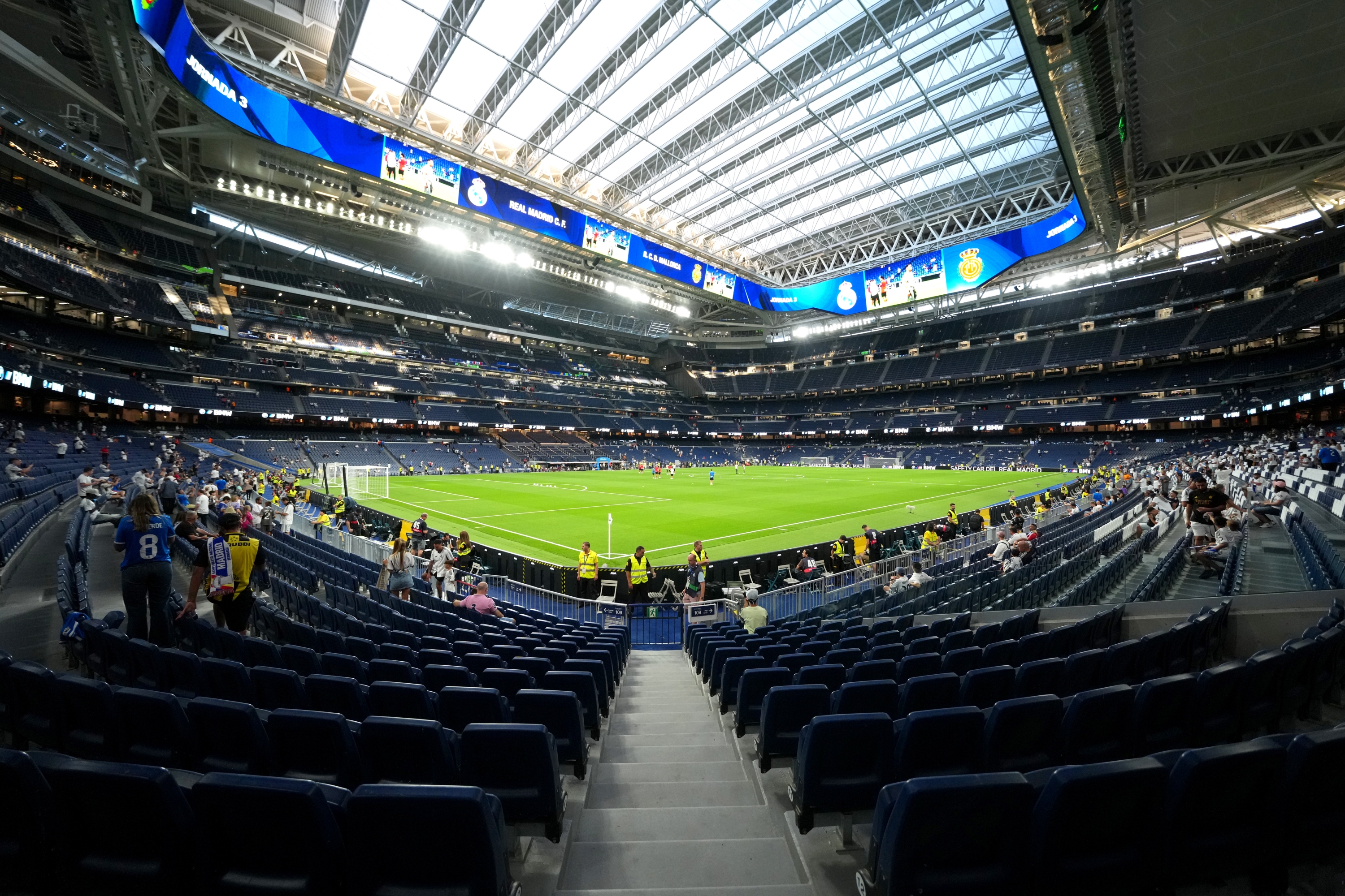 Madrid, Spain - August 30: A General View Inside the Stadium Prior to the Laliga EA Sports Match Bethaeen Real Madrid CF and RCD Mallorca at Estadio Santiago Bernabeu on August 30, 2025 in Madrid, Spain. (Photo by Angel Martinez/Getty Images)