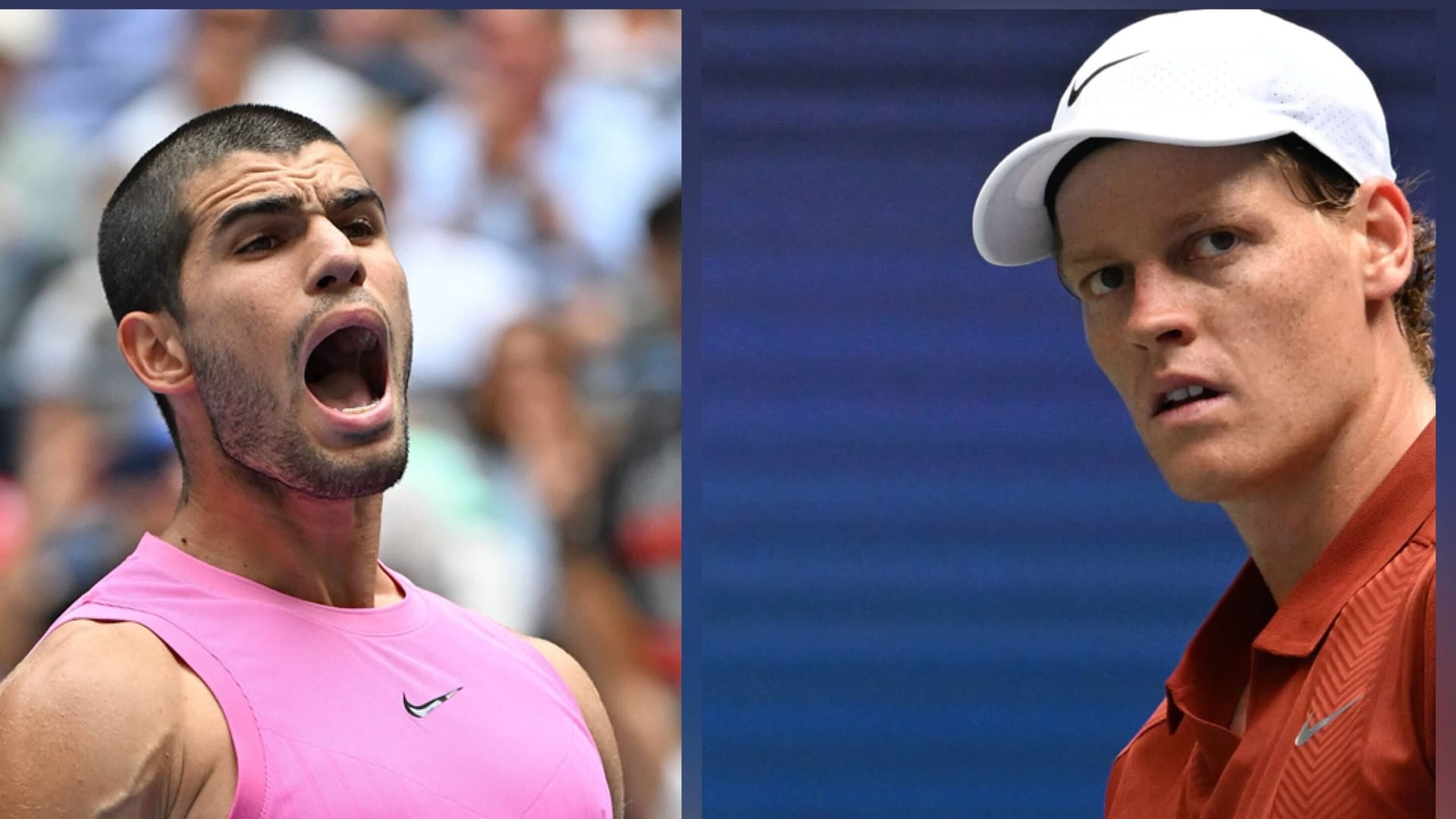 Carlos Alcaraz (left) and Jannik Sinner: You are currently mastering the tennis scene.