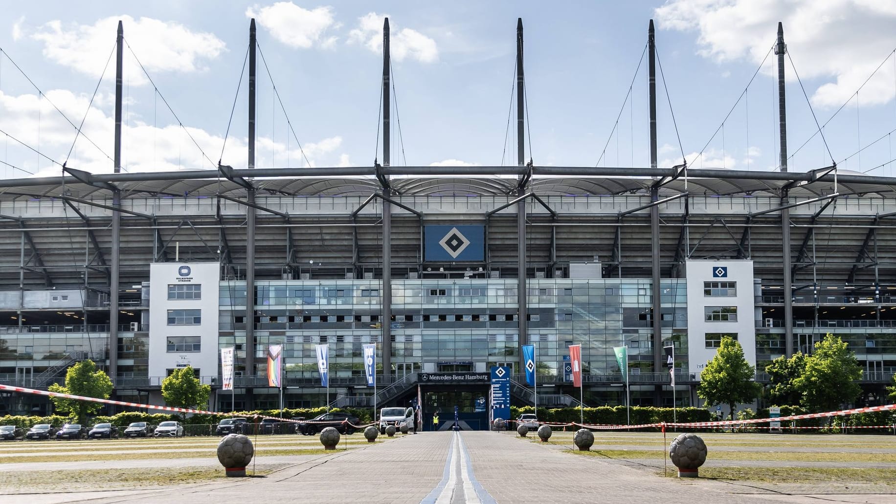 The Volksparkstadion in Hamburg: The arena has been the scene of large football moments and the home of the HSV for 100 years.