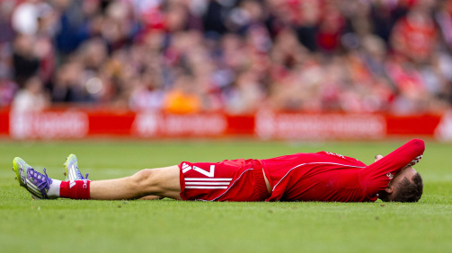 Symbolically for the current situation: Liverpool's top transfer Florian Wirtz has not recently got up.