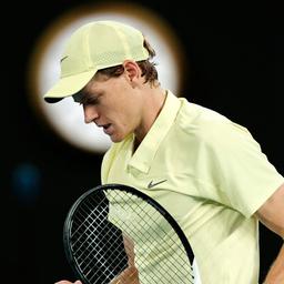 Jannik Sinner in the game at the Australian Open