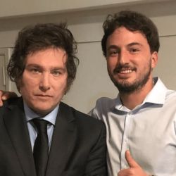 Javier Milei and Agustin Romo | Photo: CEDOC