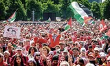 Also on 15 June there was a red line demonstration, in The Hague, against the absence of a Dutch conviction of the violations of international law by Israel. Photo Hedayatullah Amid