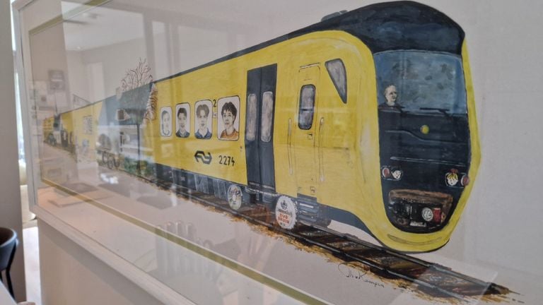 The life run of Huub processed in a train (photo: Tom Berkers).