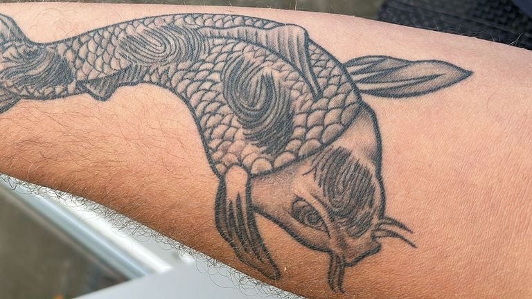 This fish swims on Barry's arm (photo: Barry).