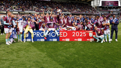 Burnley FC celebrates promotion to the Premier League