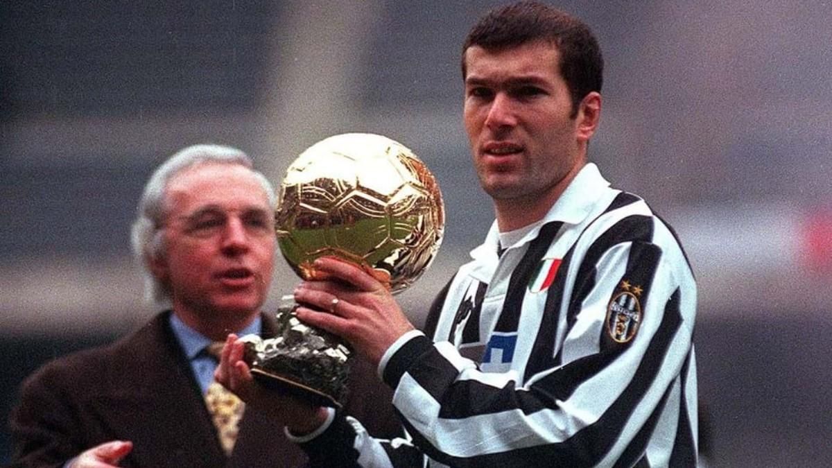Zidane with the Ballon d'Or