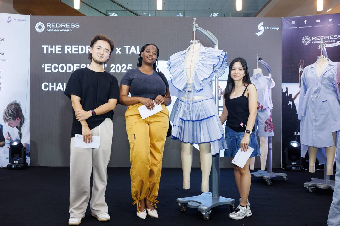 The winning team of this year's Redress x TAL Ecodesign challenge. The winning team of this year's Redress x TAL Ecodesign challenge.