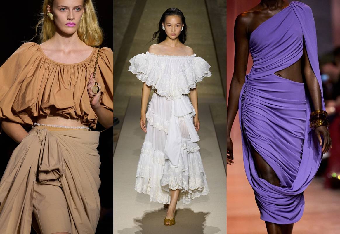 Bubble Hem, Ruches & Plooien at Chloé SS26 (2x) & Elie Saab SS26 - Ready to Wear
