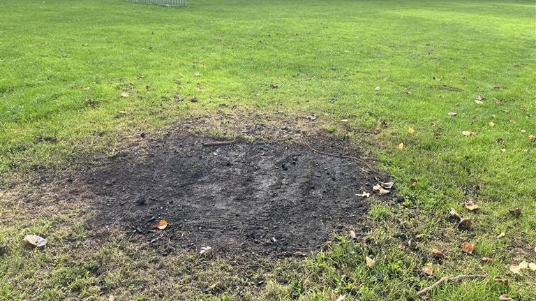 Traces of the previous arson on d'Onmoedelaan. (photo: Floortje Steigenga)