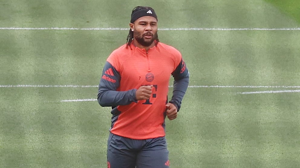Serge Gnabry am Montagnachmittag beim individuellen Lauftraining