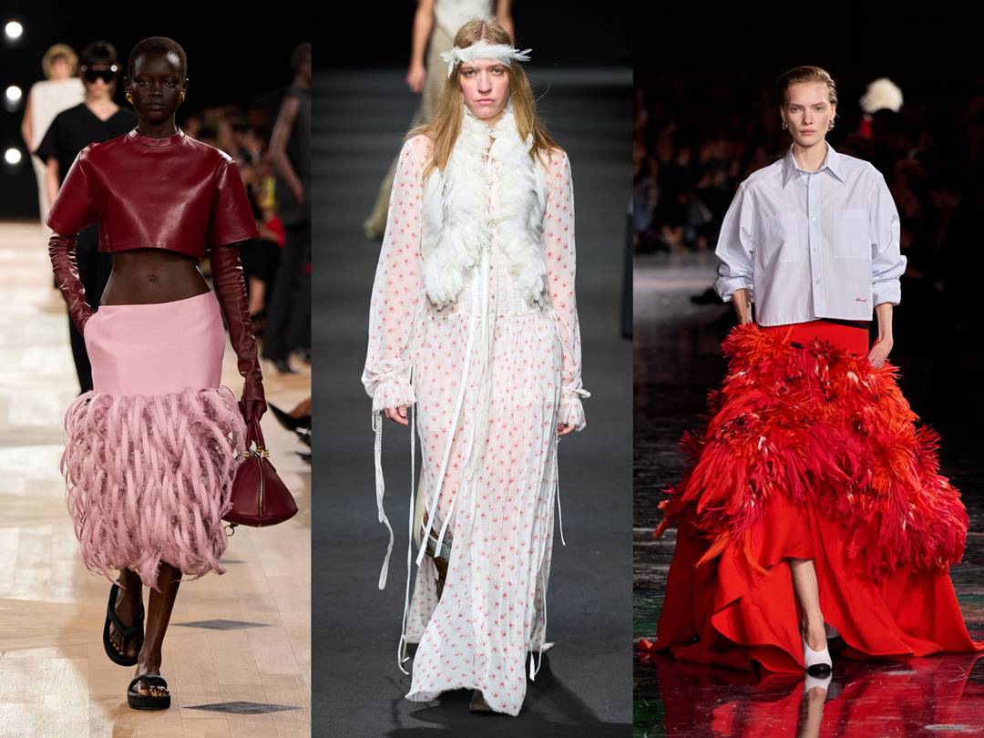 (from left to right) Balenciaga, Ann Demeulemeester, Chanel