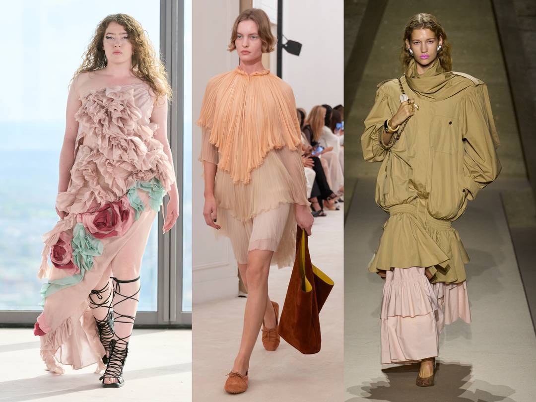 (from left) Marques Almeida, Ferretti, Chloe SS26