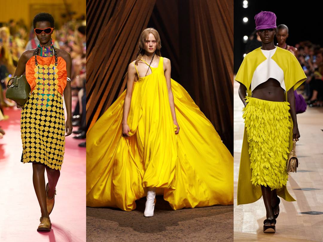 (from left to right) Miu Miu, Alexander McQueen, Balenciaga SS26