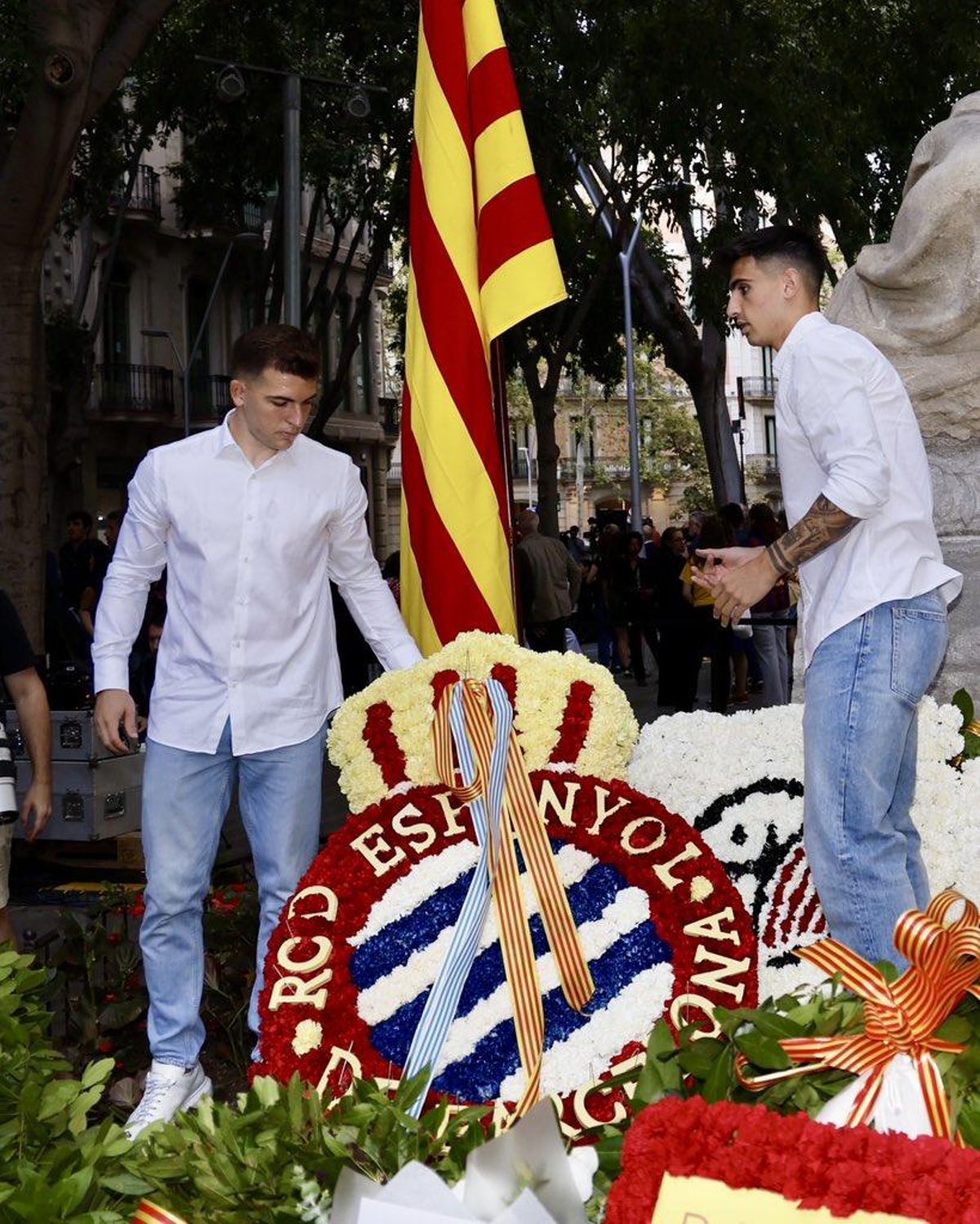 Àngel Fortuño and Rubén Sánchez, during the Catalan Day
