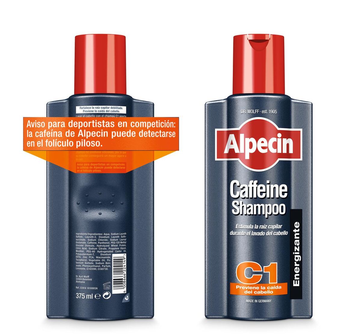 Alpecin Caffeine Shampoo C1, Nº1 on Amazon Spain.