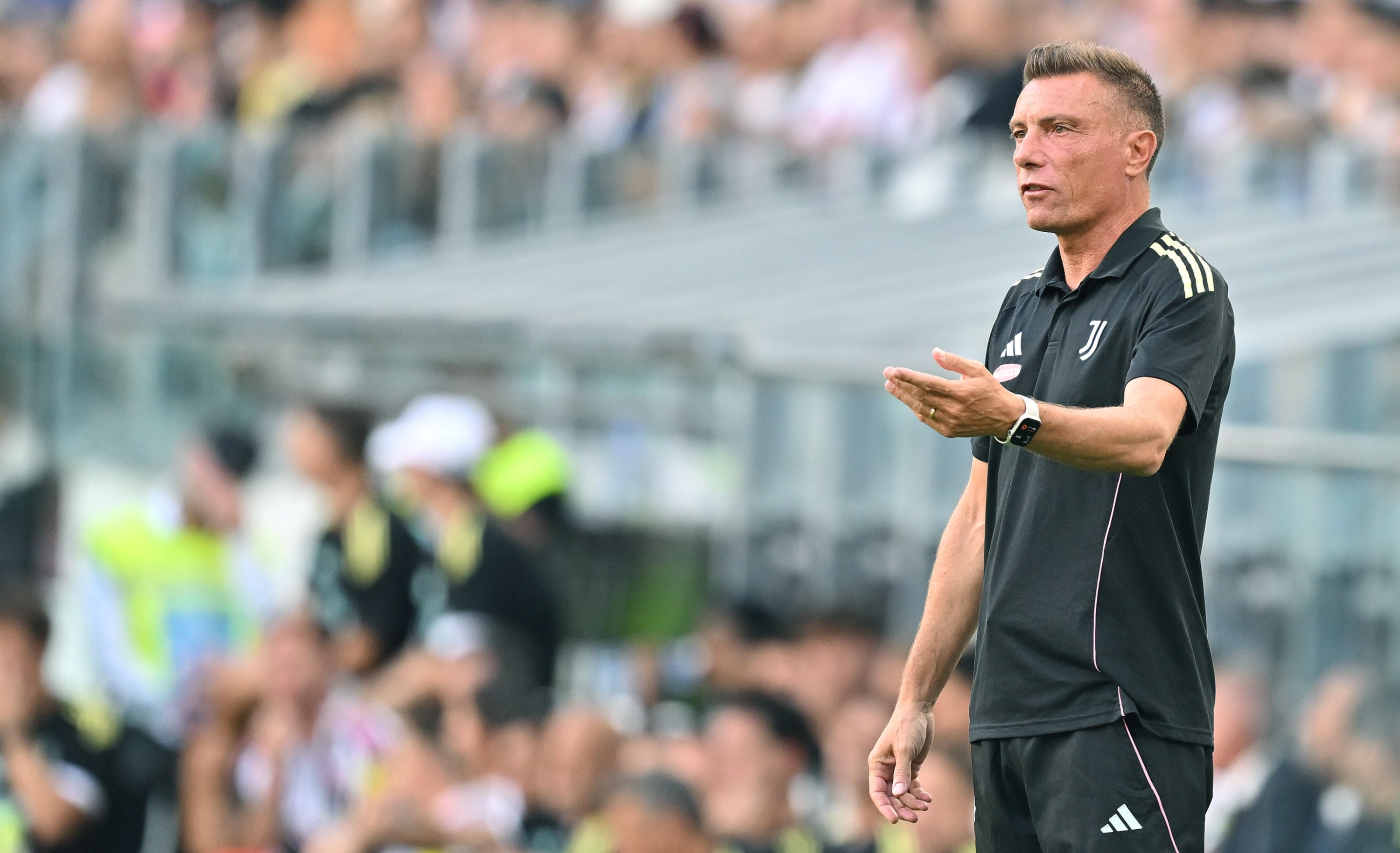 Juventus next Gen chaach Massimo Brambilla during the italian soccer match Juventus FC vs Juventus Next Gen at the Allianza Stadium in Turin, Italy,, 13 August 2025 ANSA/ALESSANDRO DI MARCO