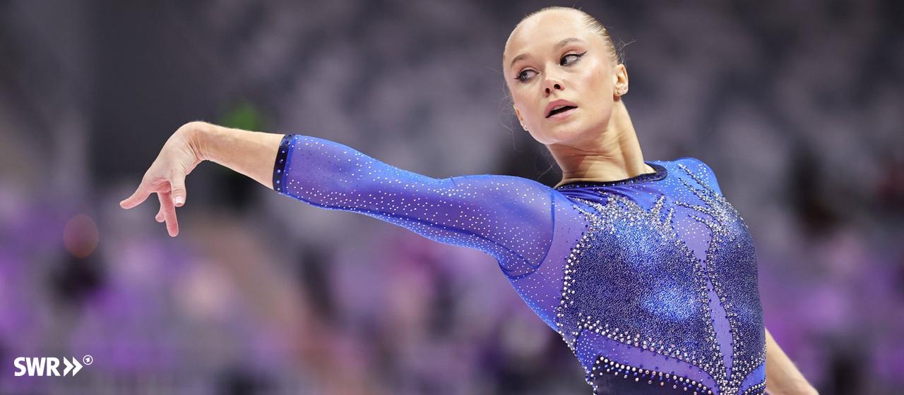 Angelina Melnikova at the 2025 World Gymnastics Championships in Jakarta.