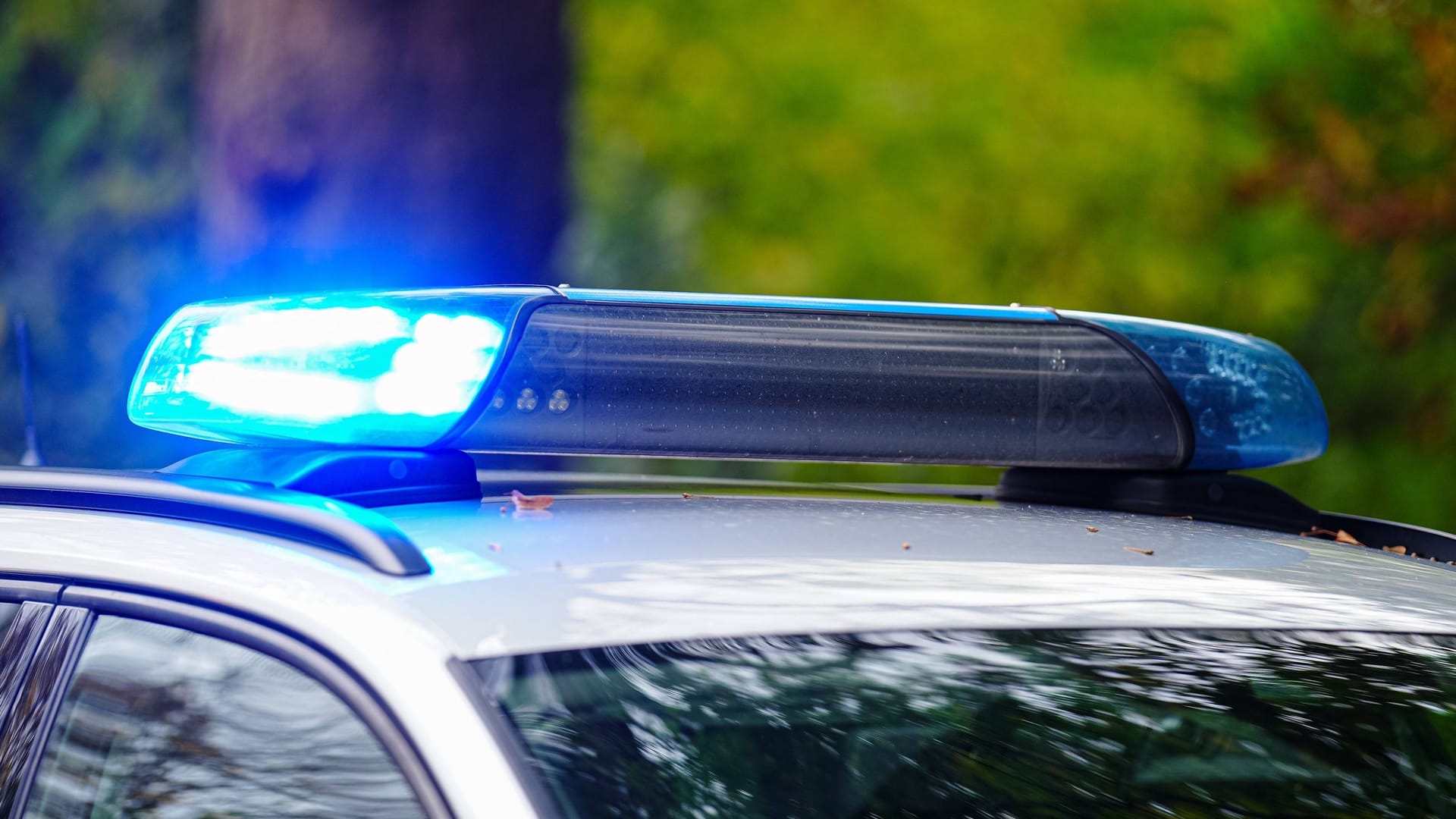 Blue light on a police vehicle (symbolic image): On Sunday, officers in the A-junior area had a lot to do.