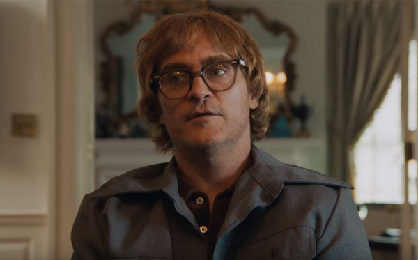 Joaquin Phoenix as cartoonist John Callahan in a scene from “Don’t Worry…”