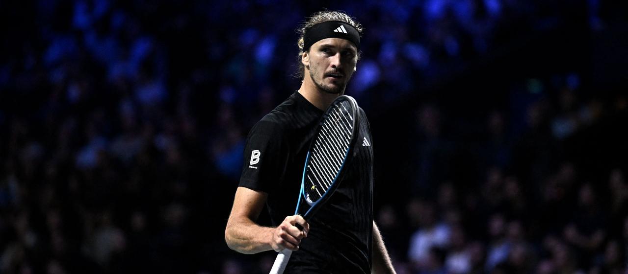 Alexander Zverev in the match against Daniil Medvedev 